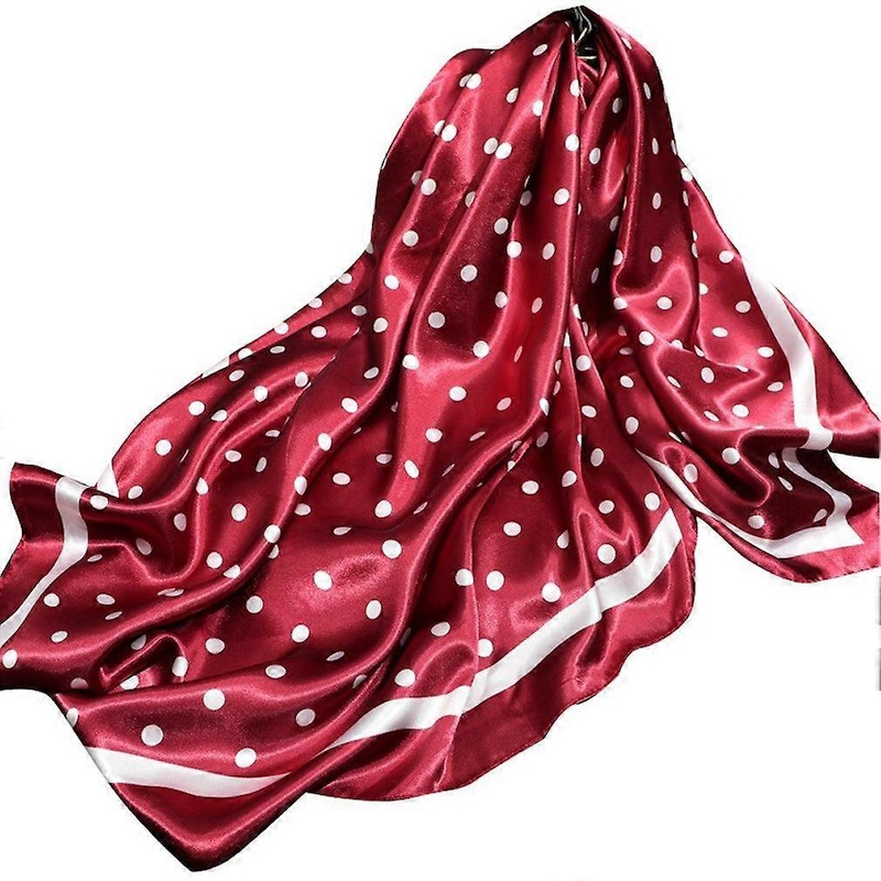 Dots Print Silky Scarf Fashion Shawl Satin Wraps for Lady | Fruugo SG