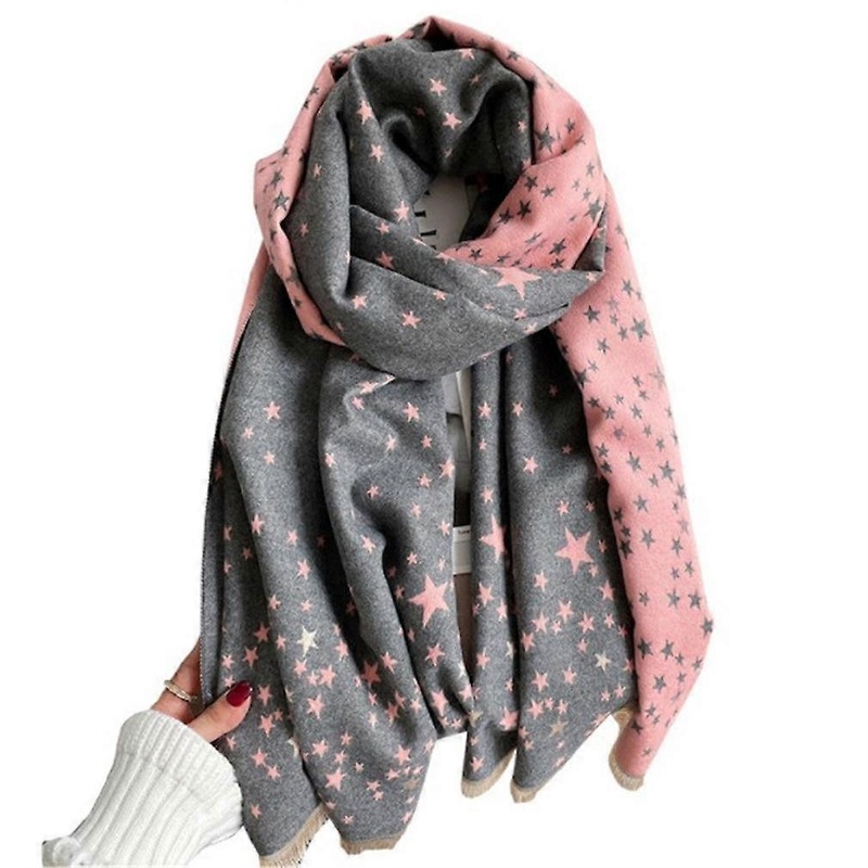 Dual Sided Pashmina Scarf Travel Shawl Fashion Long Warm Thicken Wrap for Lady | Fruugo SG