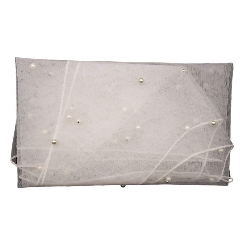 Elegant Women Pleated Tulle Sheer Wrap Wedding Bridal Shining Shoulder Stole Elegant Formal Shawl with Pearl Beads  Dark ivory mesh | Fruugo SG