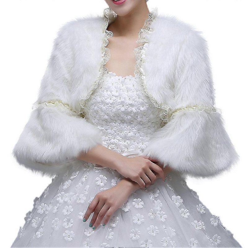 Faux Fur Capelets Shawls Soft Wedding Bridal Shoulder Cape Wraps Tippet Stoles | Fruugo SG