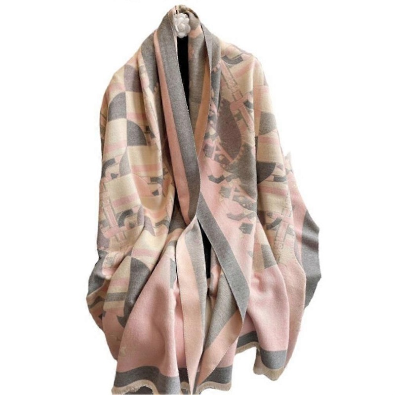 Fringed Pashmina Scarf Autumn Winter Jacquard Shawl Fashion Long Warm Thicken Wrap for Lady | Fruugo SG