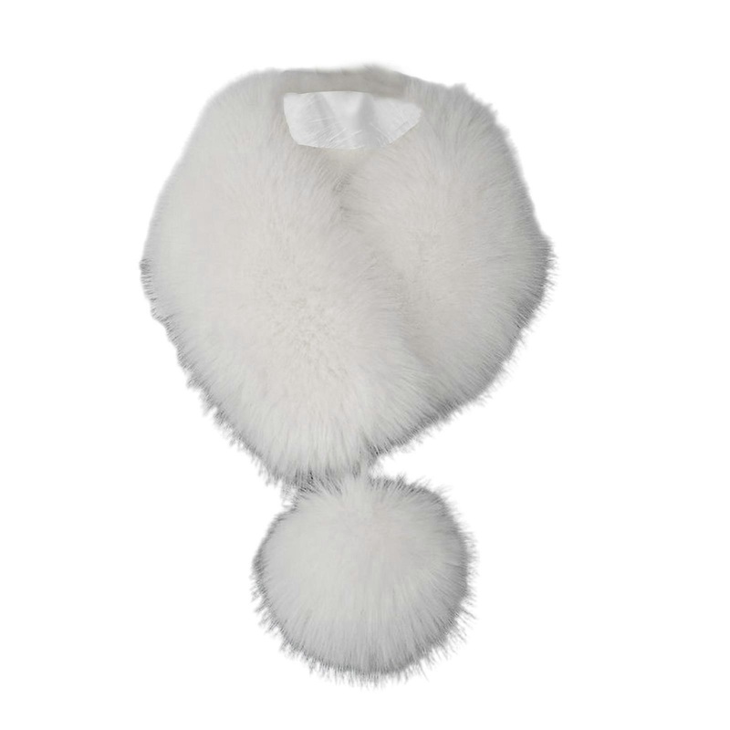 Furry Faux Furs Scarf for Women Soft Thicken Neck Scarf Neck Warmer Winter Autumn Dress Scarf Outdoor Activity Neck Wrap  White | Fruugo SG