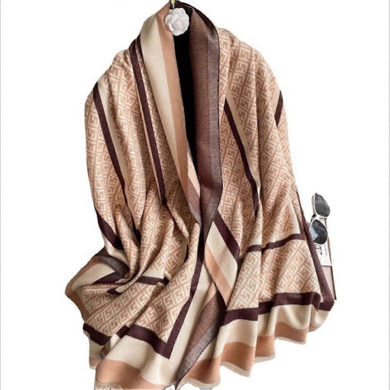 Jacquard Pashmina Scarf Long Travel Shawl Fashion Thicken Warm Wrap for Lady | Fruugo SG