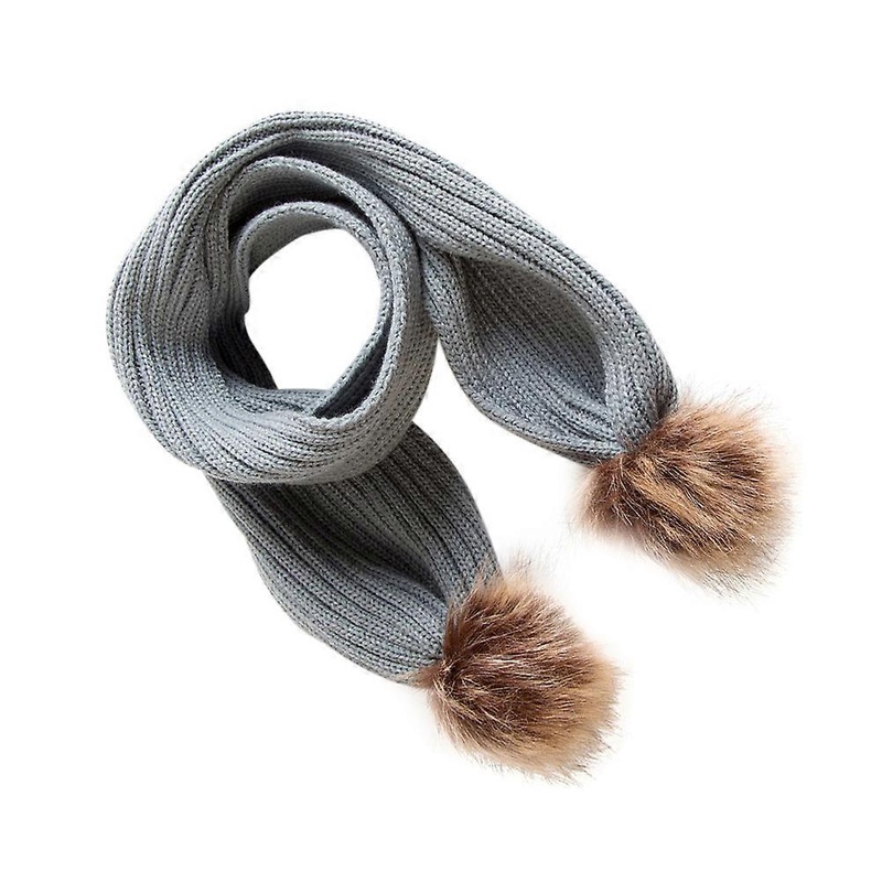 Knitted Winter Scarf Warm Shawl Cartoon Style for Baby Boys Girls Grey 1Set | Fruugo SG