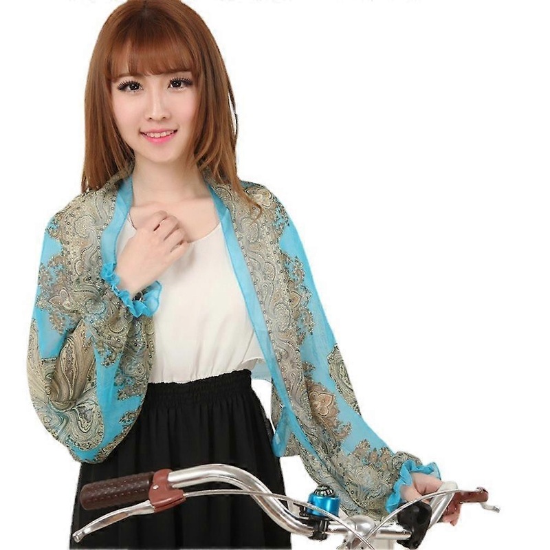 Long Sleeve Shawl Wrap Silky Scarf Chiffon Sun Proof Scarf for Lady | Fruugo SG