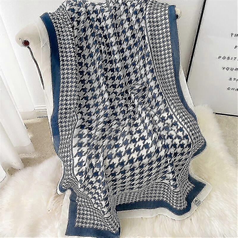Luxury Hijab Cotton Linen Scarf Women 180*90cm Shawl Wrap Viscose Headscarves Soft Print Houndstooth Stripe Bandana Foulard High Quality | Fruugo SG