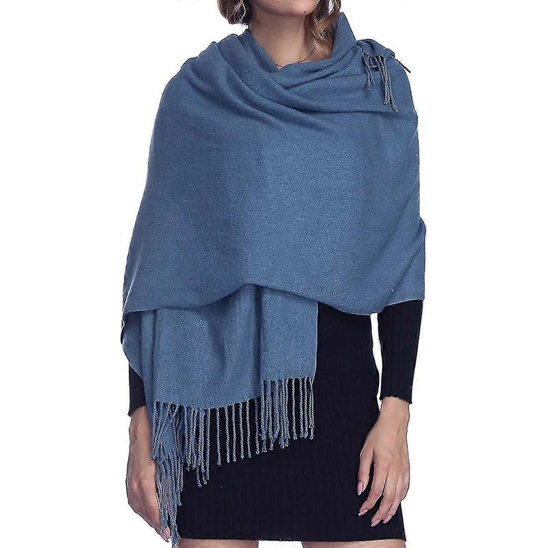 Womens Thick Soft Cashmere Wool Shawl Wrap Scarf – Warm Solid Color Stole-MXBC | Fruugo SG