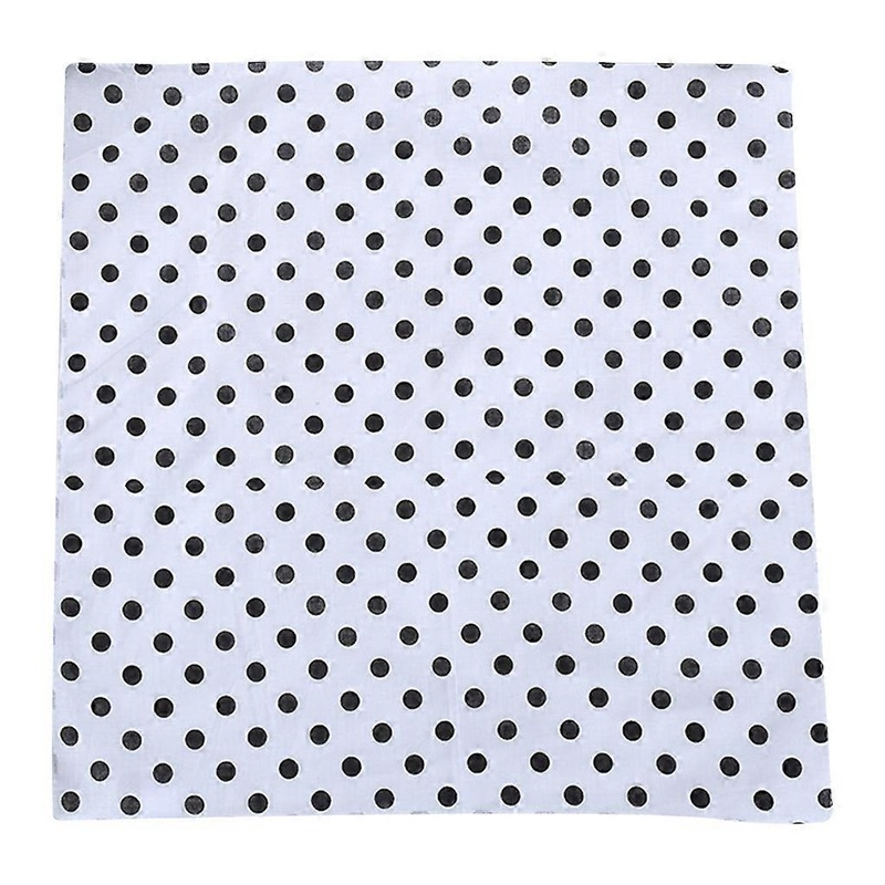 55x55cm Women Unisex Vintage Large Polka Dot Square Scarf Cotton Sport for Head  White | Fruugo SG