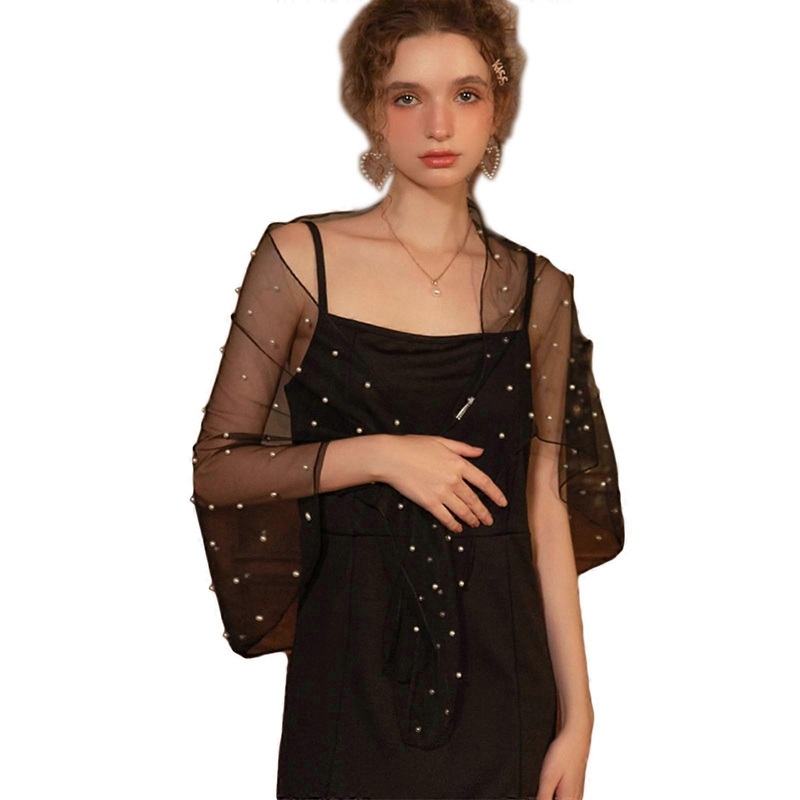 Beadwork Pearls Evening Shawl Bridal Shawl Shoulder Wrap Evening Gown Accessories Shawl Bride Shawl for Engagement  Black | Fruugo SG