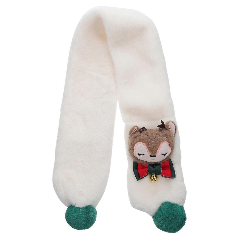 Children Scarf Warm Kids Foxes Design Christmas Style 75x10cm White Polyester Neck Protection 1Pcs | Fruugo SG