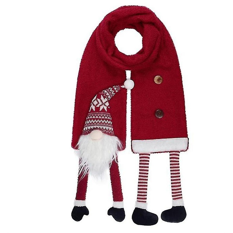 Christmas scarf Santa Claus plush warm Christmas gift scarf winter | Fruugo SG