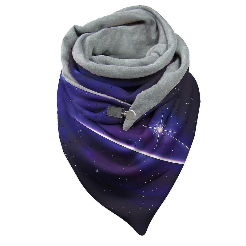 fashion winter women star sky print button soft wrap casual warm scarves shawls | Fruugo SG