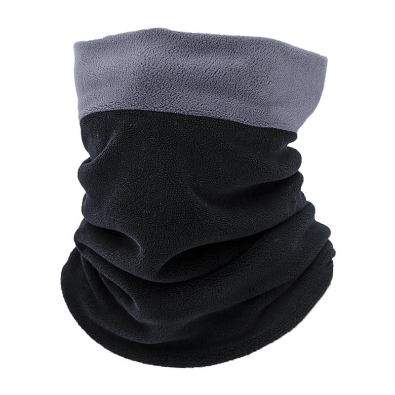 Fleece Thick Face Cover Neck Tube Scarf Winter Fleece Neck Warmer Scarf Elastic Neck Collar Outdoor Face Ski Mask  light gray black | Fruugo SG