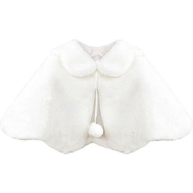 Girls Princess Faux Fur Flower Bolero Shrug Party Wedding Dress Up White | Fruugo SG