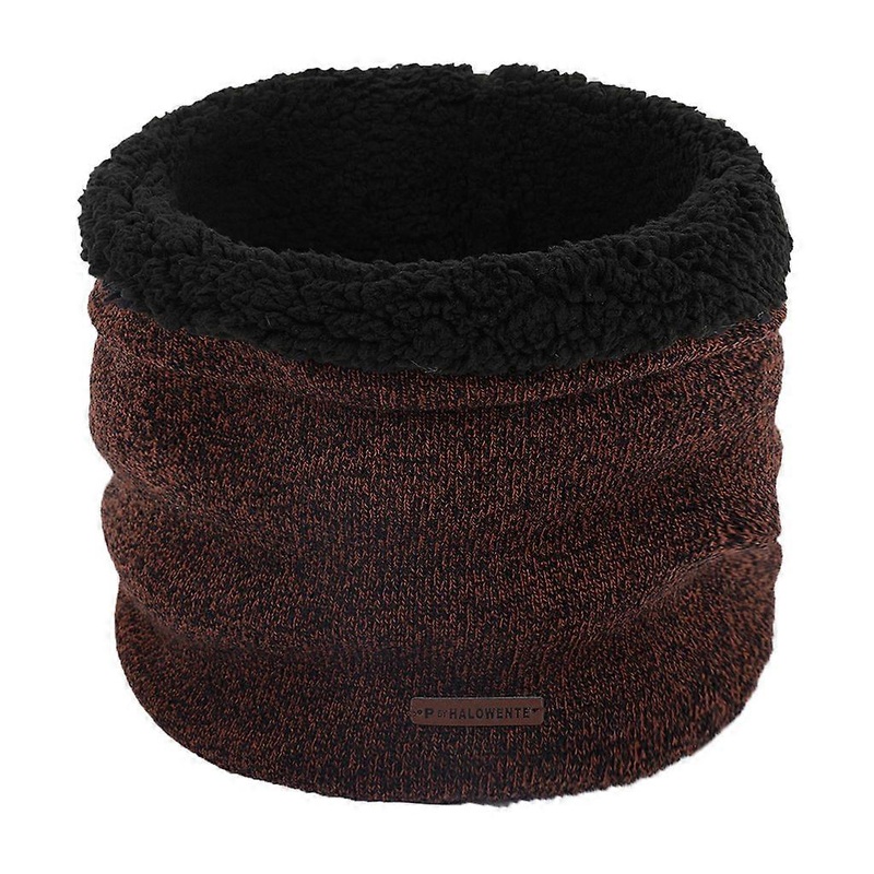 Men Winter Knitted Neck Warmer Gaiter Thick Plush Lined Windproof Circle Scarf  Y | Fruugo SG