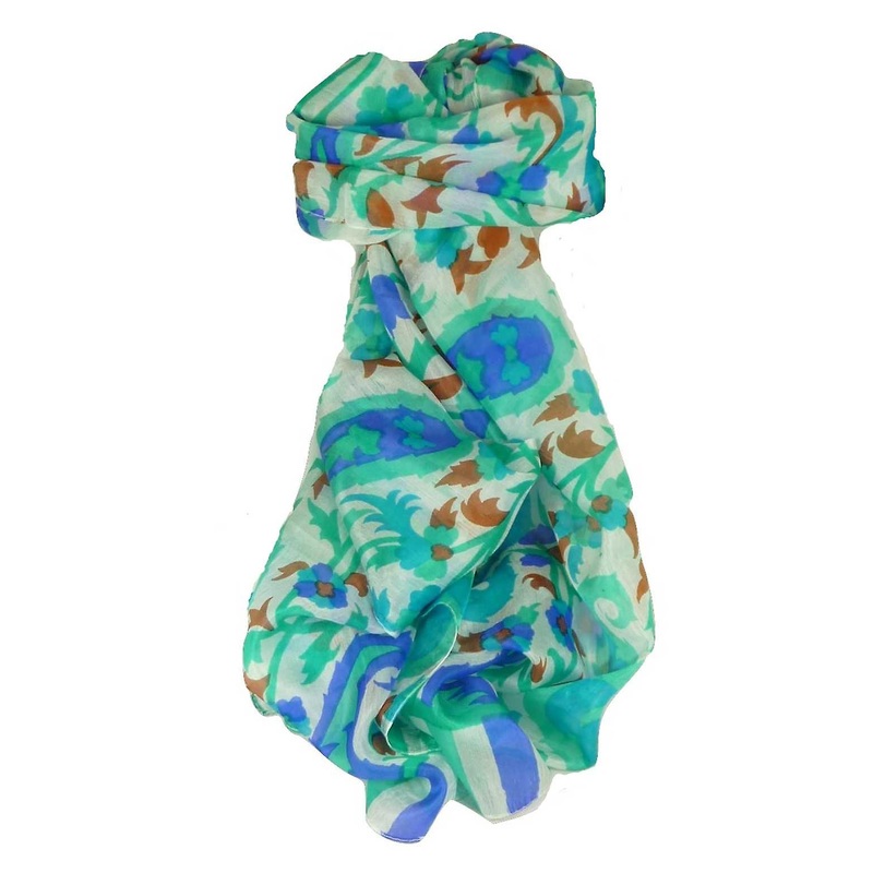 Mulberry Silk Contemporary Long Scarf Mooli Emerald by Pashmina & Silk | Fruugo SG