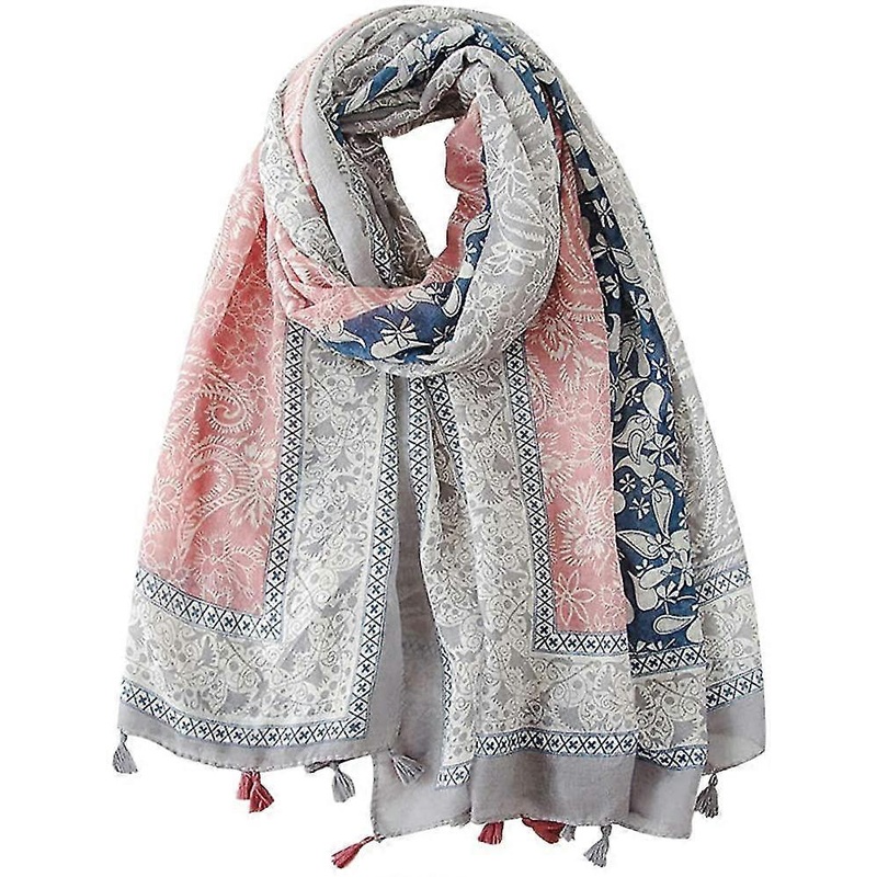 Women Scarves Lightweight Fashion Flowers Print Scarf Summer Spring Fall Winter | Fruugo SG