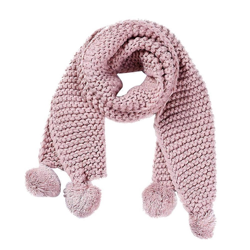 Woolen Scarf for Baby Pink Knitting Warm Winter Days Accessory 123x22cm 1Pack | Fruugo SG
