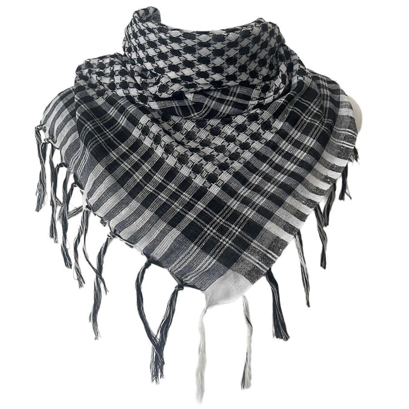 Female Male Outdoor Hijab Scarf Muslin Headscarf Square Islamic Arab Keffiyeh Head Neck Scarves Headwrap for Traveling  Black | Fruugo SG