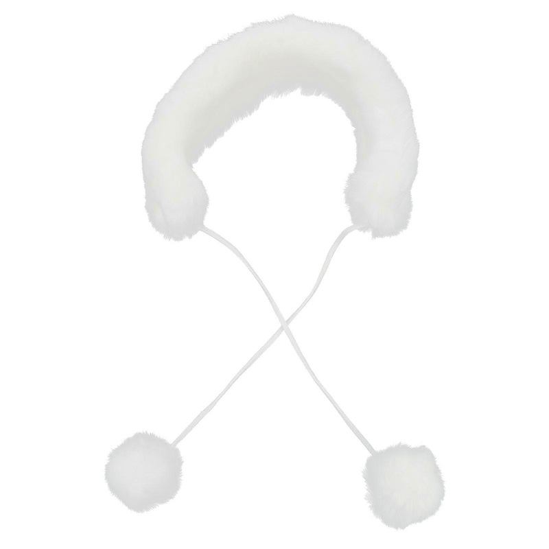 Hanfu Collar Shawl Furry Scarf Winter Warmth Family Friends present White 120X10CM 1Set | Fruugo SG