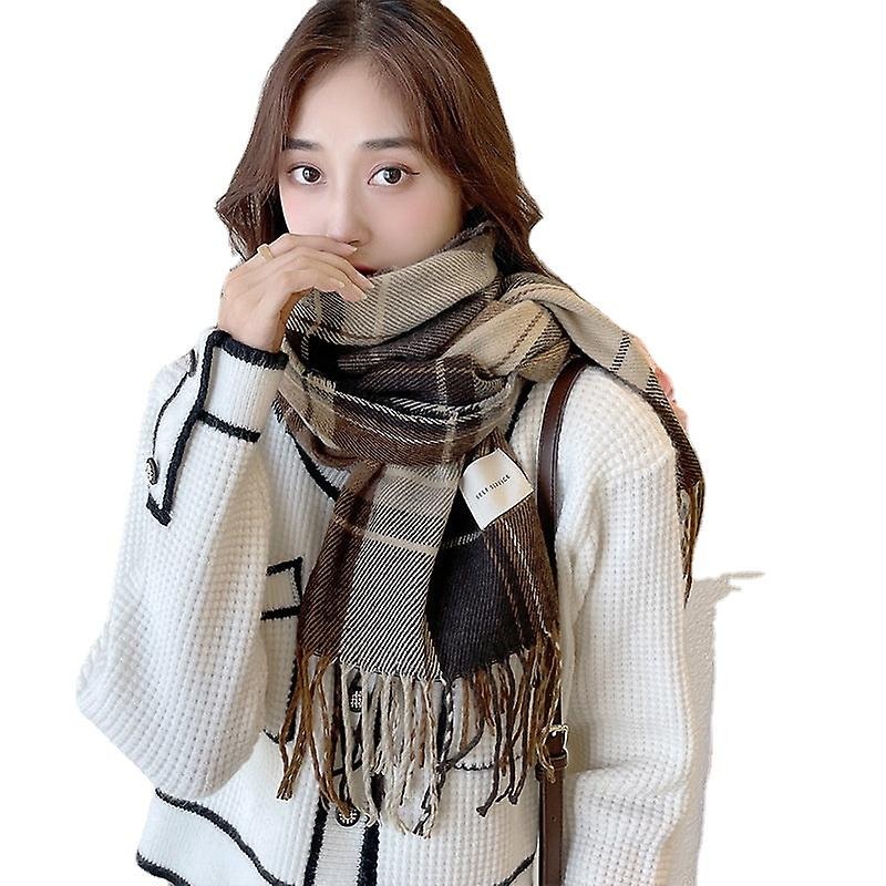 Imitation Cashmere Women’s Fall Winter Scarf Blanket Wrap Shawl Stole Warm Soft Tartan Tassels | Fruugo SG