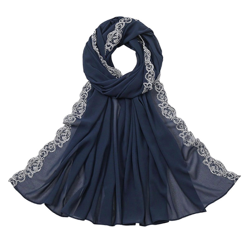 Malaysia Headscarf for Summer Chiffon Scarf Shawl with Lace Floral Trim for Ladies Mother Outdoor Sunproof Supplies  5C | Fruugo SG