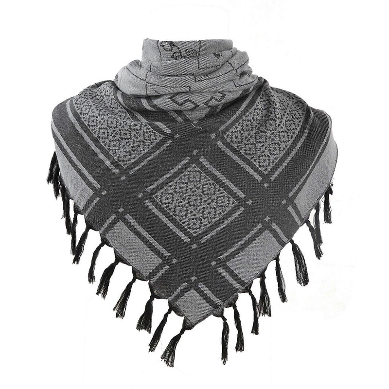 Middle Eastern Style Adult Shemagh Scarf Arab Scarf Outdoor Tactically Turban Multi Purpose Head Wrap Cycling Kerchief  Gray | Fruugo SG