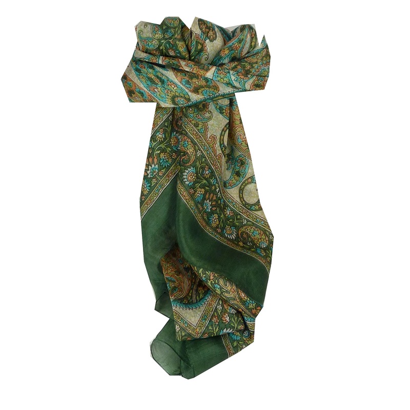 Mulberry Silk Classic Square Scarf Rachol Sage by Pashmina & Silk | Fruugo SG