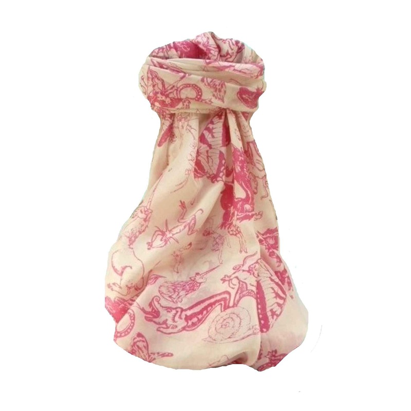Mulberry Silk Contemporary Long Scarf Pravanda Pink by Pashmina & Silk | Fruugo SG