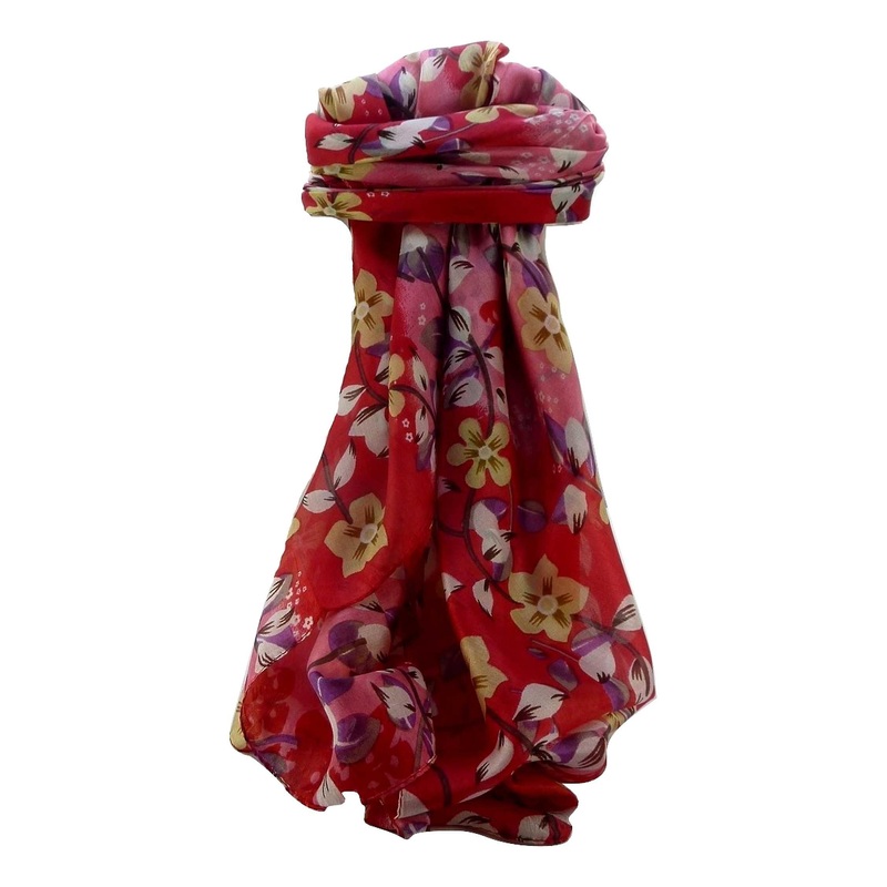 Mulberry Silk Contemporary Square Scarf Floral F221 by Pashmina & Silk | Fruugo SG