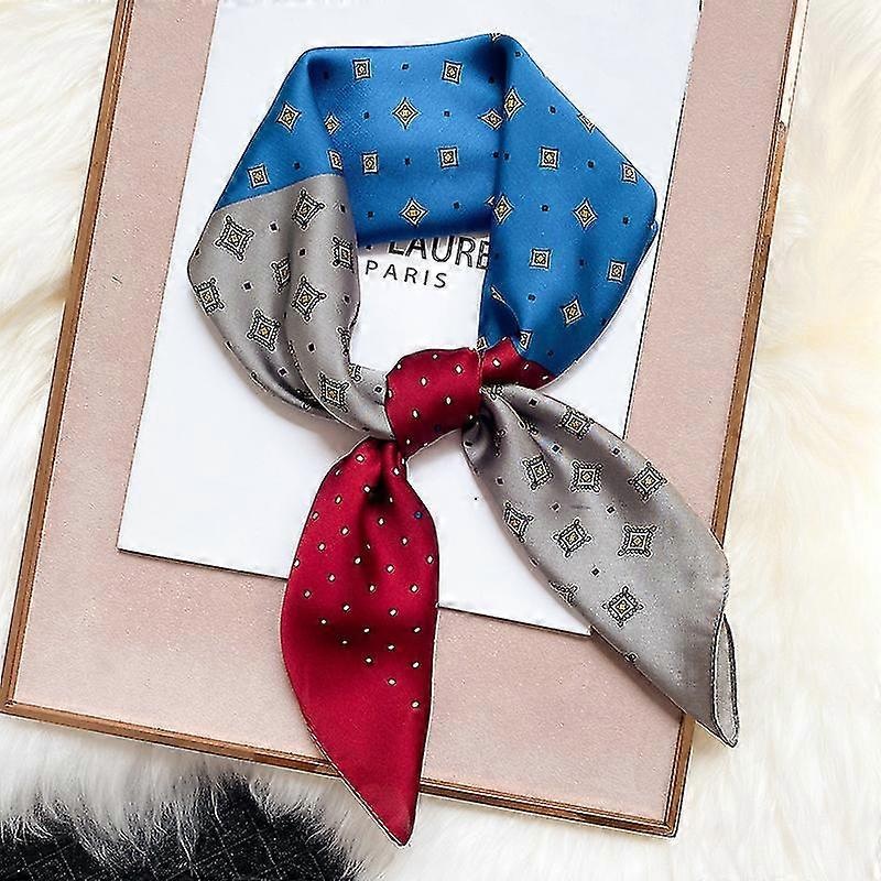 2 versatile professional fashion scarf printed scarves with blue and red patchwork betterlifefg | Fruugo SG