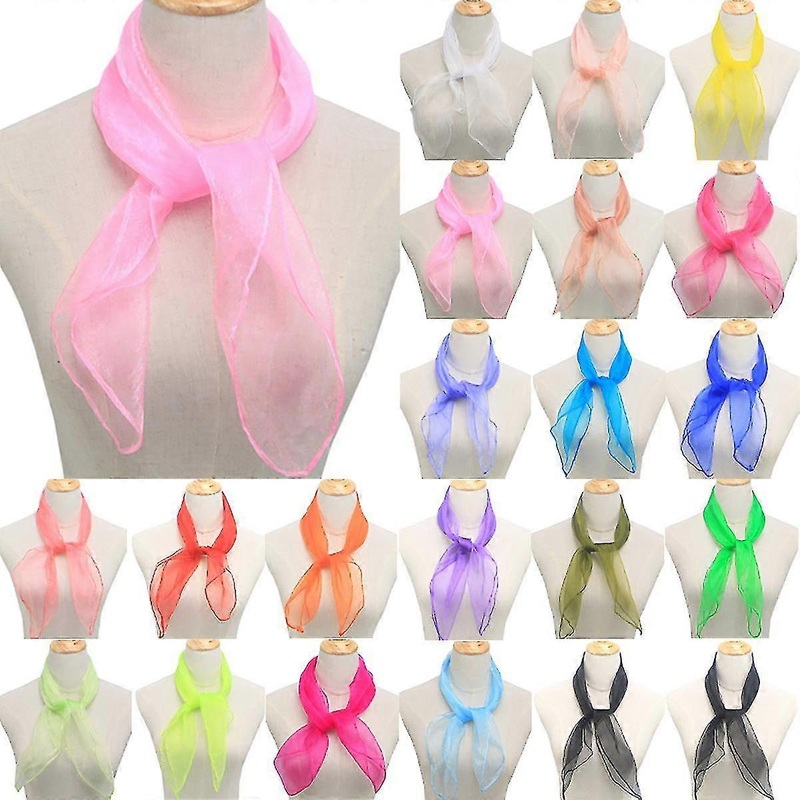 2pcs Womens Chiffon Lightweight Scarf Scarves Neck Tie Head Wrap Stole Shawl | Fruugo SG