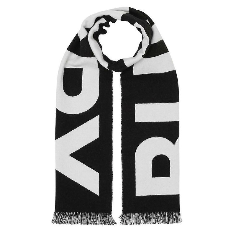 Burberry Logo-Jacquard Black Wool Scarf | Fruugo SG