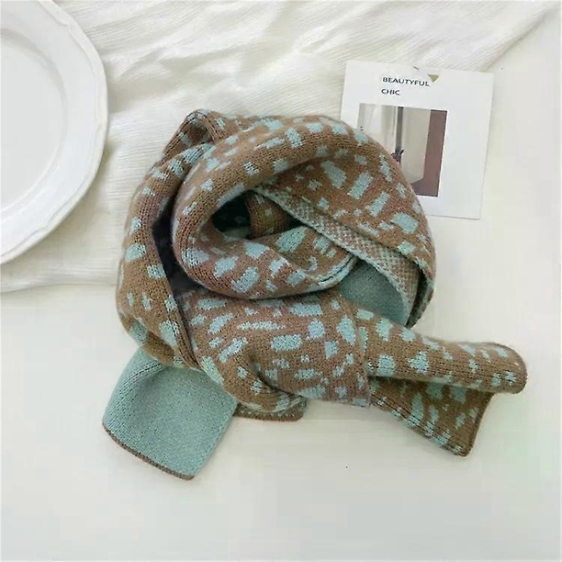 Children’s Knitted Scarf-Warm Leopard Texture,Light Blue,122x20cm Light Blue,122 x 20cm | Fruugo SG