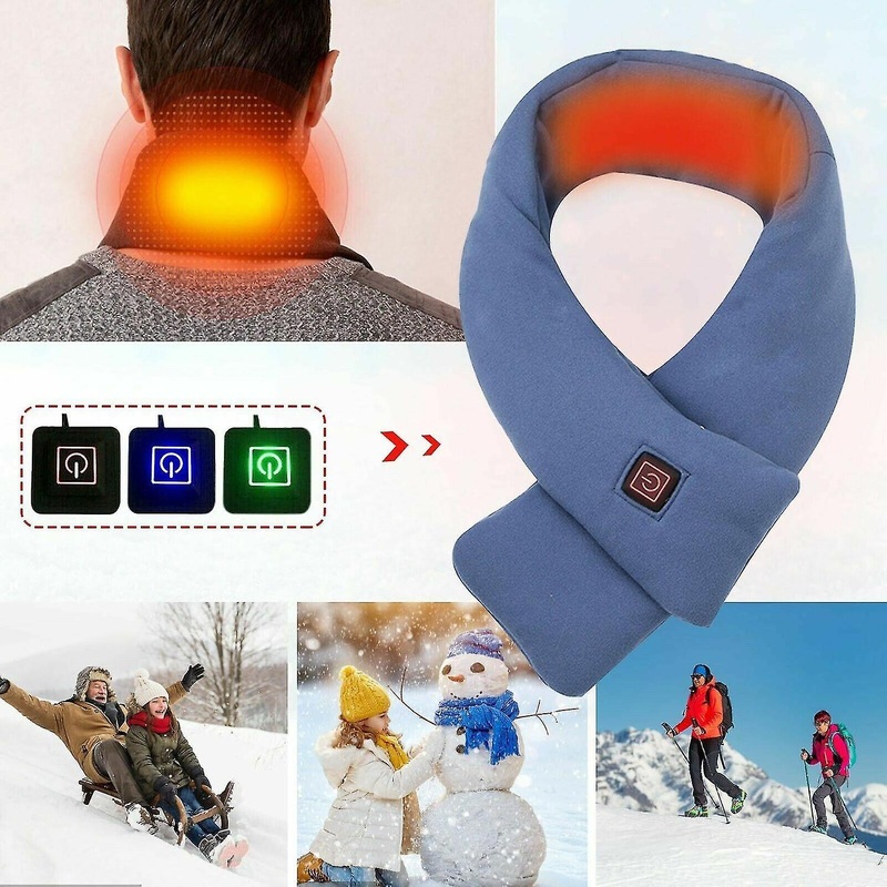 Electric Heated Scarf with 3 Heating Levels Usb Rechargeable Heating Scarf | Fruugo SG