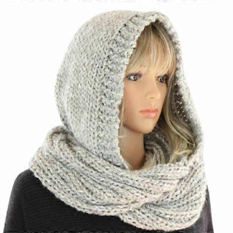 Fashion Hooded Scarf Women Girls Winter Outdoor Thick Warm A) | Fruugo SG