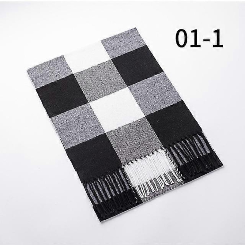 Fashion Women Plaid Scarf Autumn Winter Warm Cashmere Shawl and Wraps Soft Thick Blanket Tassel Scarves for Men 190x30cm | Fruugo SG