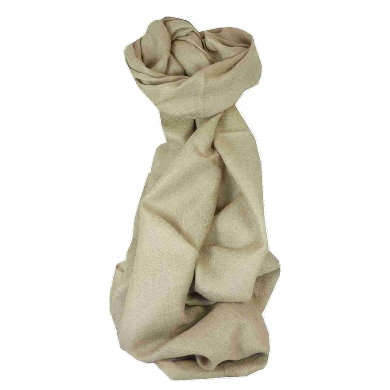 Fine Cashmere Scarf Karakoram Birds-Eye Weave Fawn by Pashmina & Silk | Fruugo SG