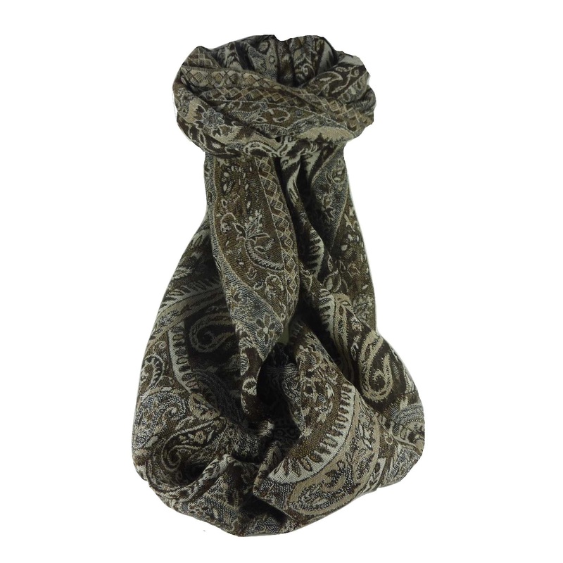 Muffler Scarf 4773 in Fine Pashmina Wool from the Heritage Range by Pashmina & Silk | Fruugo SG