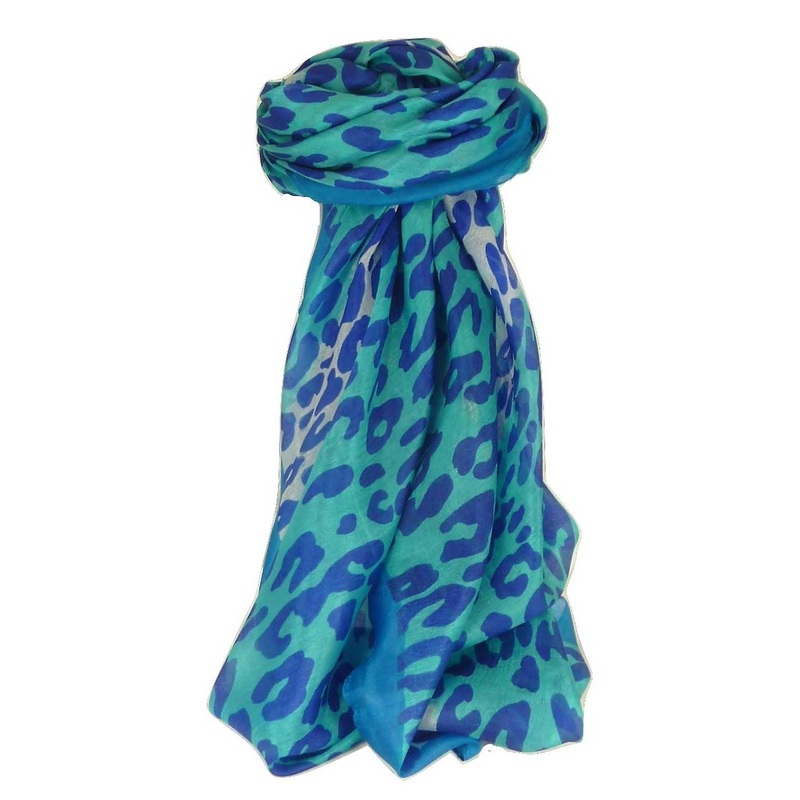 Mulberry Silk Contemporary Square Scarf Vansdar Aquamarine by Pashmina & Silk | Fruugo SG
