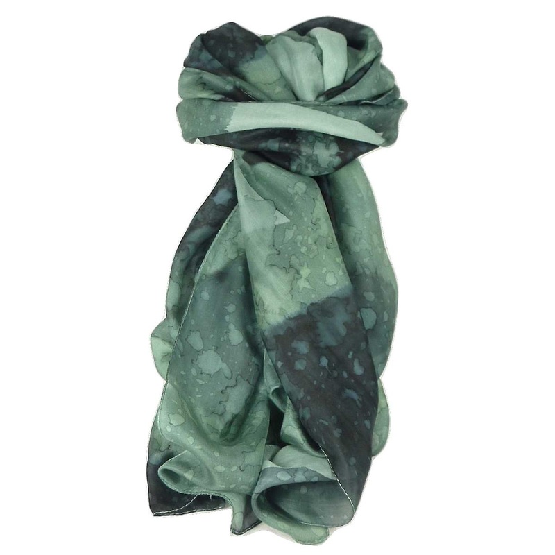 Mulberry Silk Painted Long Scarf Classic Charcoal by Pashmina & Silk | Fruugo SG