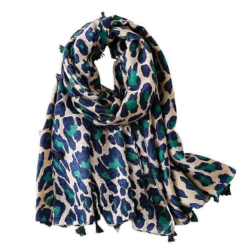 Women Long Style Scarf Dual Cotton Shawl Gift Leopard Scarf Grey-Yvan | Fruugo SG