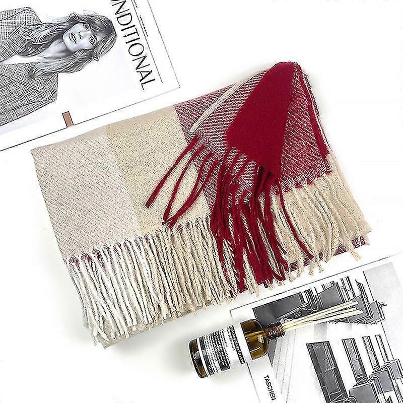 Women’s fall warm soft  winter scarf blanket wrap shawl stole | Fruugo SG