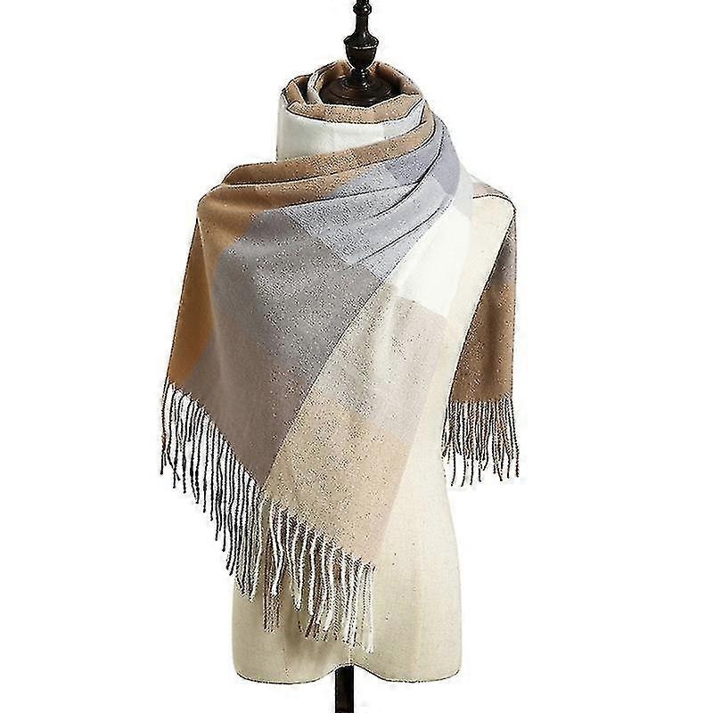 Women’s Winter Shawl Checked Oversized Square Blanket Shawl, Check Tartan Stripe Plaid Pattern Fringe Poncho, Fund D | Fruugo SG