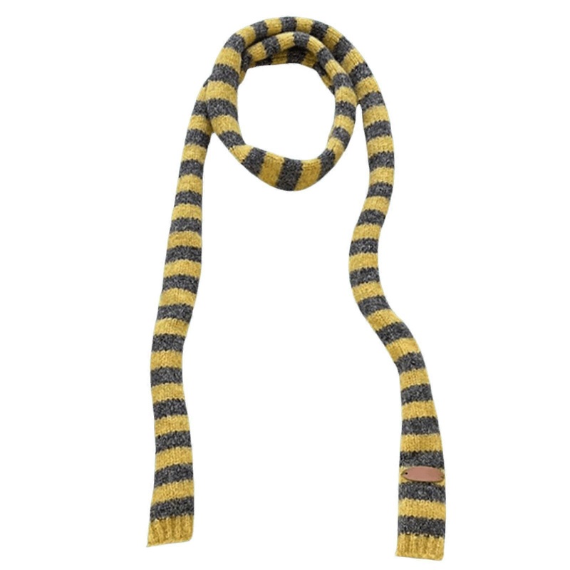 Women Striped Scarf Knit Belt for Casual Wear Party Photo Props Date Night 2000s Clothing Accessories  Yellow | Fruugo SG