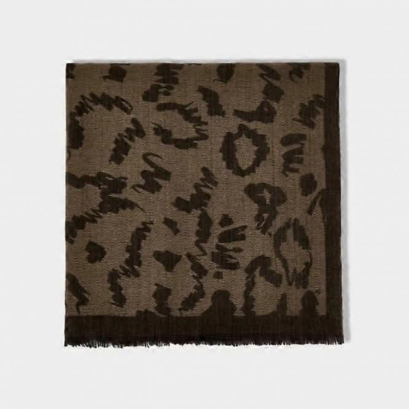 Black/Brown Leopard Printed Blanket Scarf KLS517 | Fruugo SG