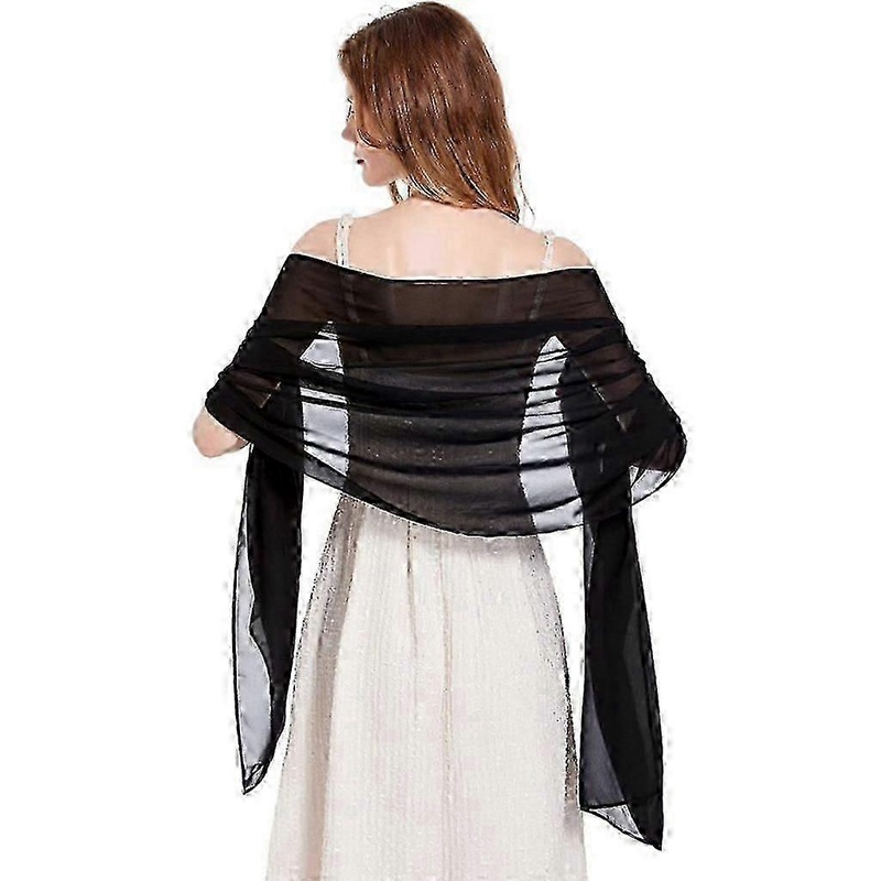 Bridal Shawl Evening Dresses Wedding Shawl Womens Soft Chiffon Shawl Flowing -cn-wr | Fruugo SG