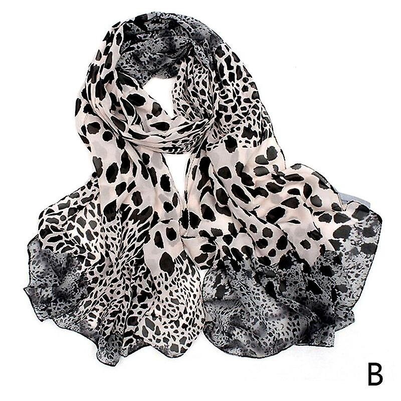 Fashion Elegant Women Leopard Chiffon Long Neck Large Scarf Wrap Shawl Stole Scarves Wraps Women Female | Fruugo SG