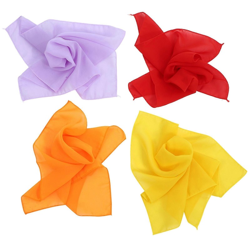 Gimmick Scarf Tool For Children 35x35cm Assorted Color Compact 4Pcs | Fruugo SG