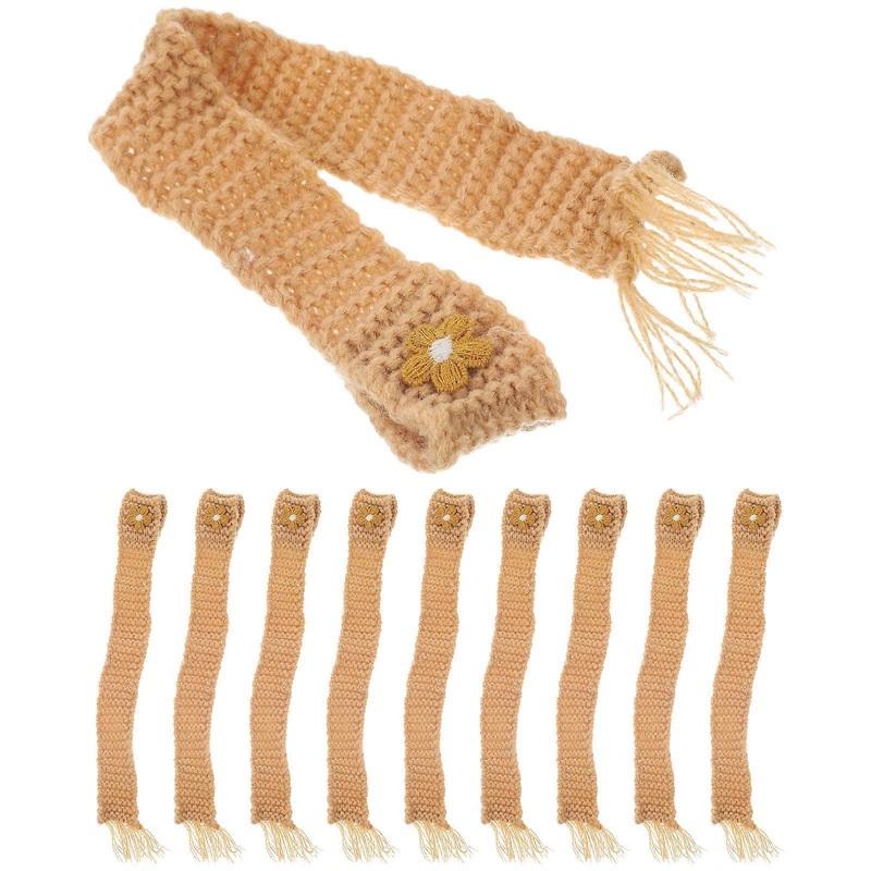 Kawaii Mini Scarf Adjustable Bottle Decorations Knitted 28X2.5cm 10Pcs | Fruugo SG